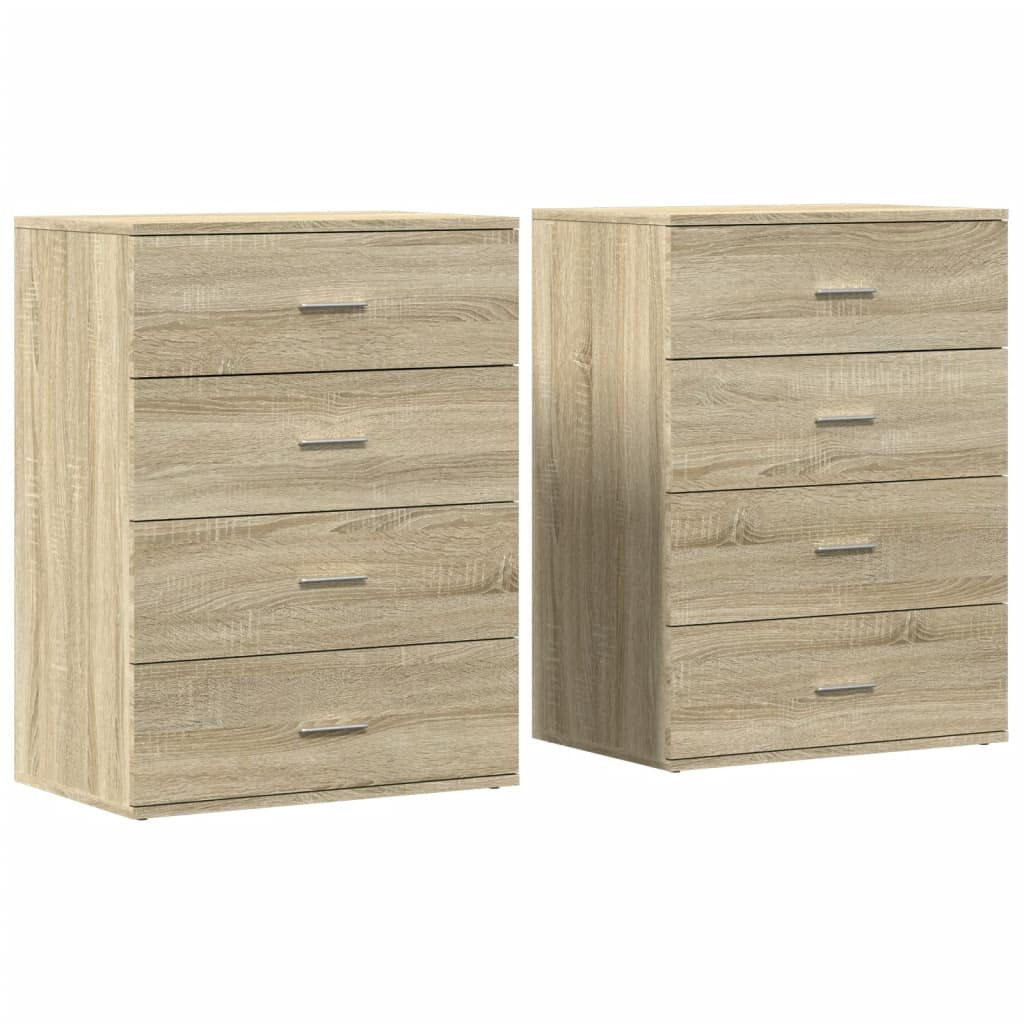 2 db sonoma tölgy színű szerelt fa tálalóasztal 60 x 39 x 80 cm (3276625)