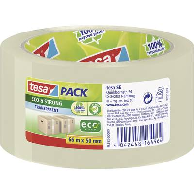 Precinto De Polipropileno Reciclado Tesa Eco And Strong Transparente 56 Micras 50mm (a) X 66m (l)