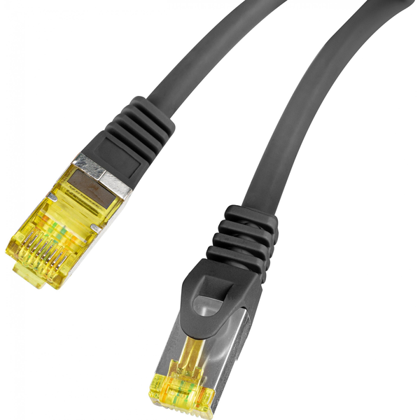 Patchcord Lanberg FTP kat.6A 0,5 m LSZH CU fluke passed černý