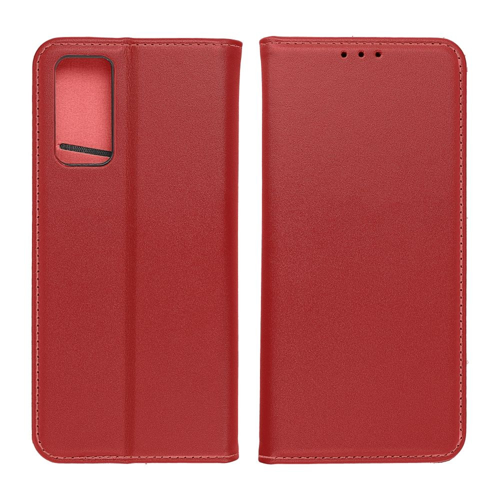 Samsung Galaxy A05s SM-A057F, Oldalra nyíló tok, valódi bőrtok, stand, Smart Pro, piros (5903396256004)