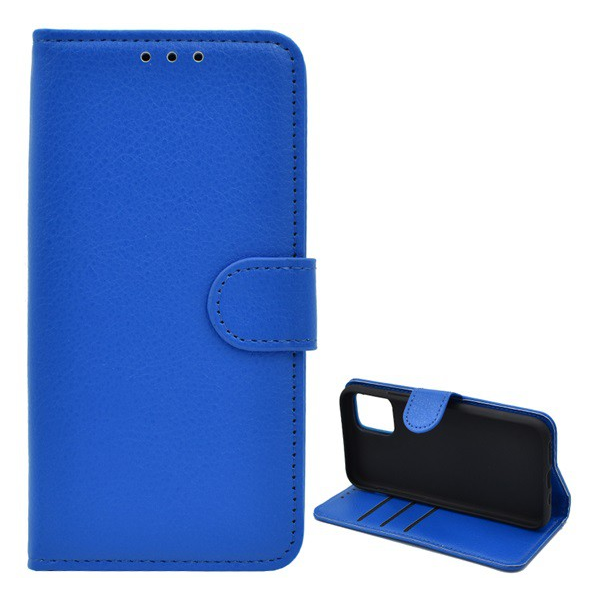 Tok álló, bőr hatású (FLIP, oldalra nyíló, asztali tartó funkció, prémium) VILÁGOSKÉK [Apple iPhone 11 Pro] (5996457902217)
