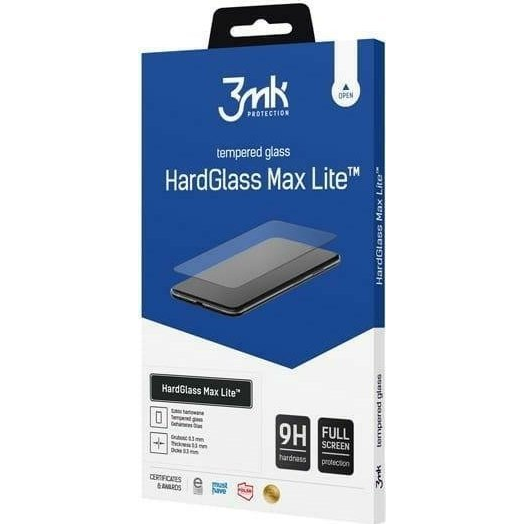 3mk HardGlass Max Lite edzett üvegfólia 9H Fekete Motorola Moto G72