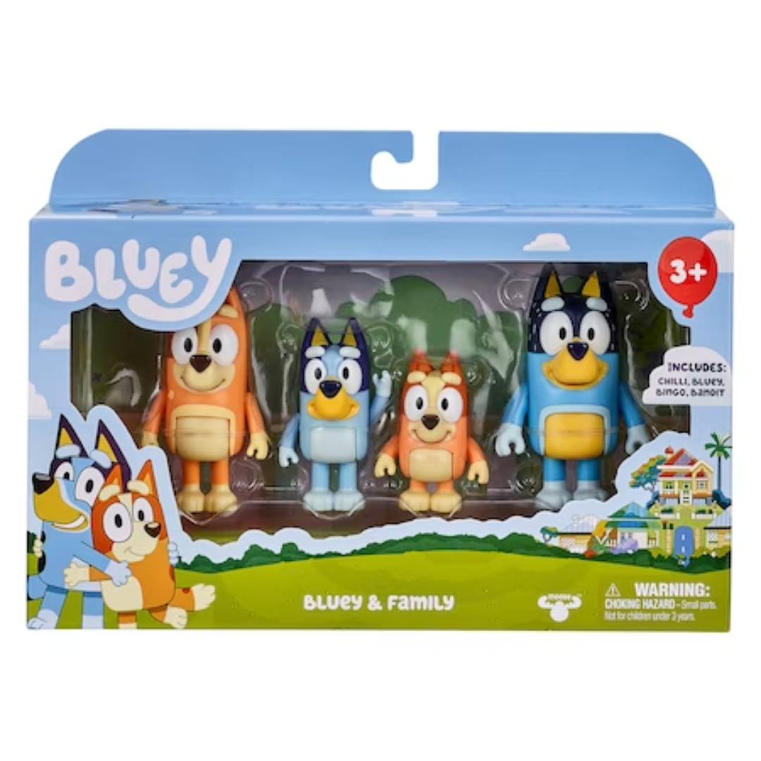 Moose Toys Bluey család 4 darabos figura készlet (BLU13009)