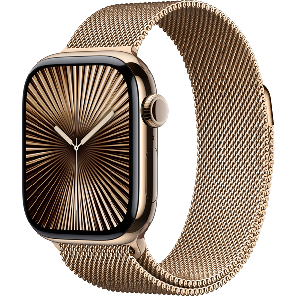 Apple Watch 10 42mm Arany színű titánium kerettel (Gold Milan Loop szíj)