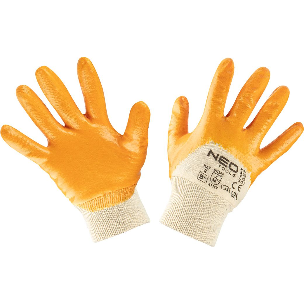 NEO 97-631-9 Munkakesztyű, Nitril Bevonatú Poliészter, 4111X, 9