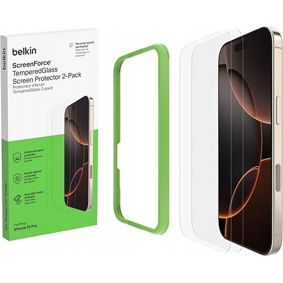 2x1 Belkin ScreenForce Temp.Gl. Displays. iPh.17/16 Pro OVA165hq