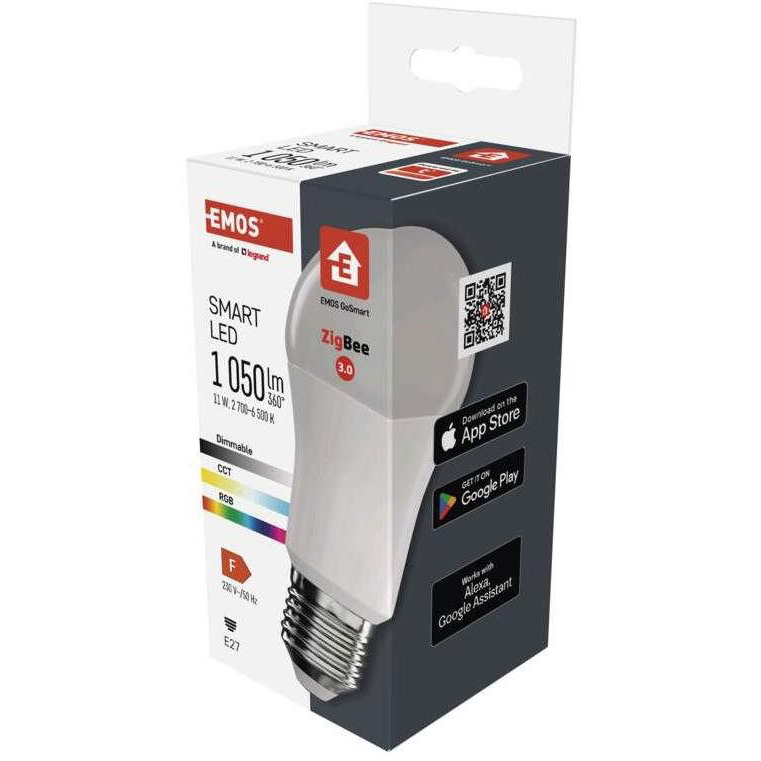 EMOS Okos LED izzó GoSmart A60 E27 11 W (75 W) 1050 lm RGB dimmelhető Zigbee (1525753501)