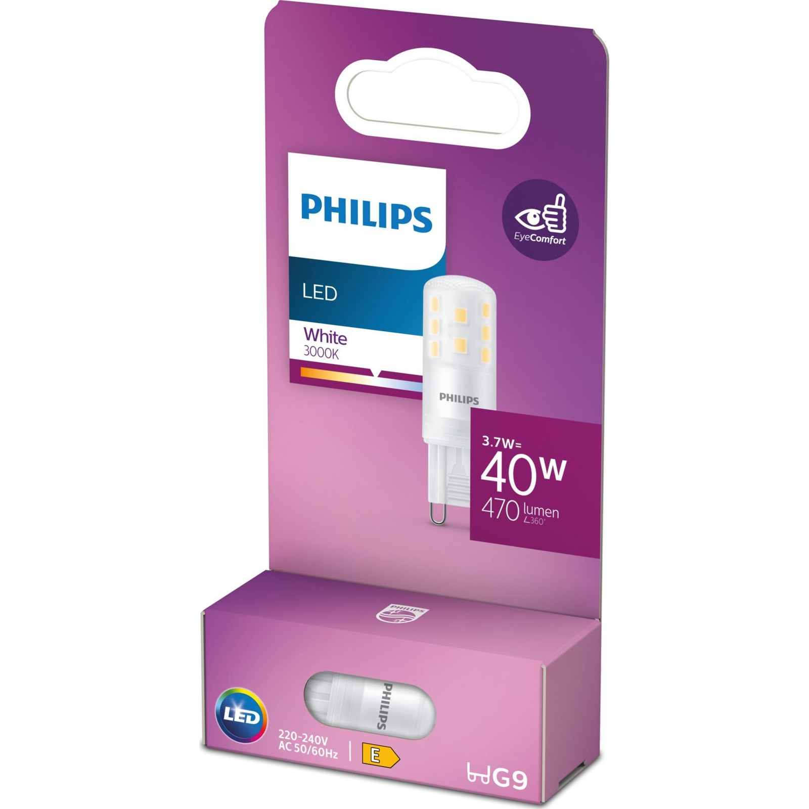 Philips 8720169301719 LED lámpa Fényes fehér 3000 K 3,7 W G9 E (929003790901)
