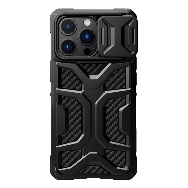 NILLKIN ADVENTURER defender szilikon telefonvédő (közepesen ütésálló, szilikon keret, kamera védelem) FEKETE [Apple iPhone 13 Pro]