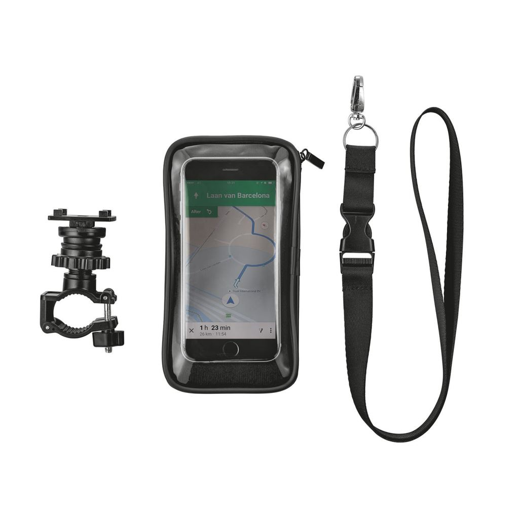 Trust 21161 időjárásálló kerékpáros telefontok fekete (21161)