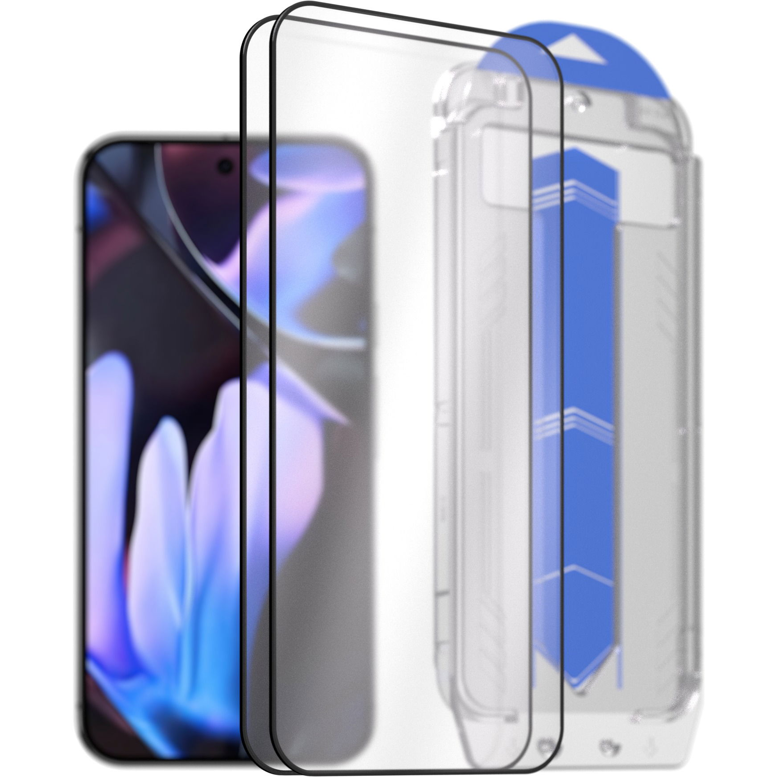 AlzaGuard Glass EasyFit DustFree 2 Pack Google Pixel 9 Pro XL 2.5D üvegfólia + felhelyező keret (AGD-EFD29)