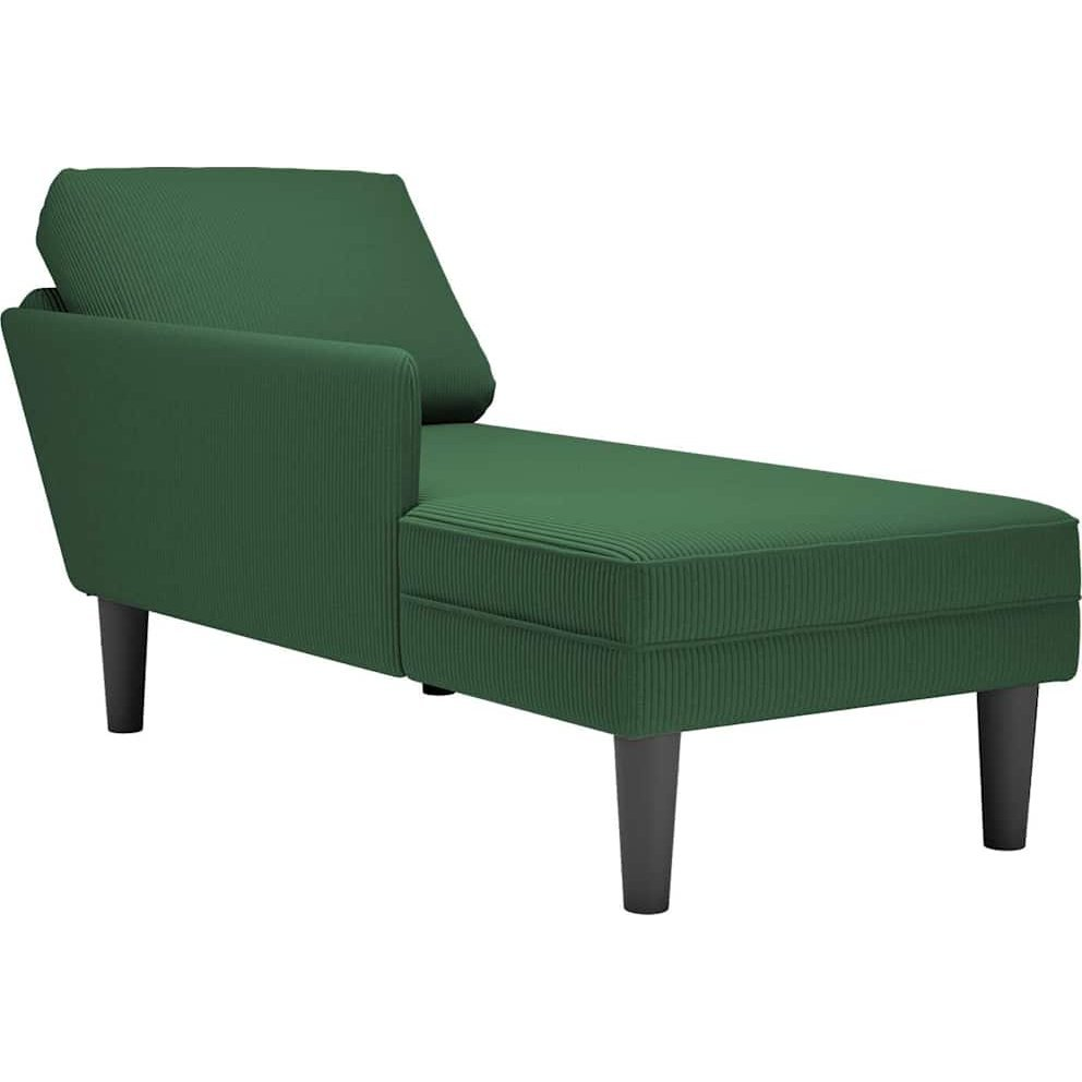 Fotel társalgó párnával Dzsungel zöld kordbársony szövet (4009820)