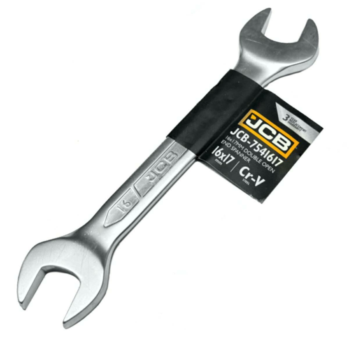 VILLÁSKULCS KÉTOLDALAS ACÉL CRV ACÉL KRÓMOZOTT ERŐS 16-17MM (JCB-7541617)