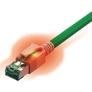 Easylan CS1OGADAD0020 RJ45 Hálózati kábel, patchkábel CAT 6A S/FTP 2.00 m Zöld Kettős árnyékolás, Halogénmentes, Lángálló 1 db (21.15.2342)