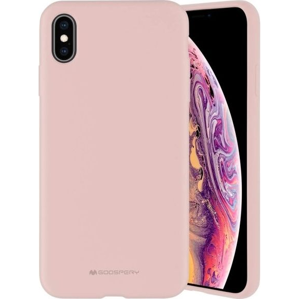 Mercury Silicone Apple iPhone 12/12 Pro szilikon tok, rószaszín homok (110852)