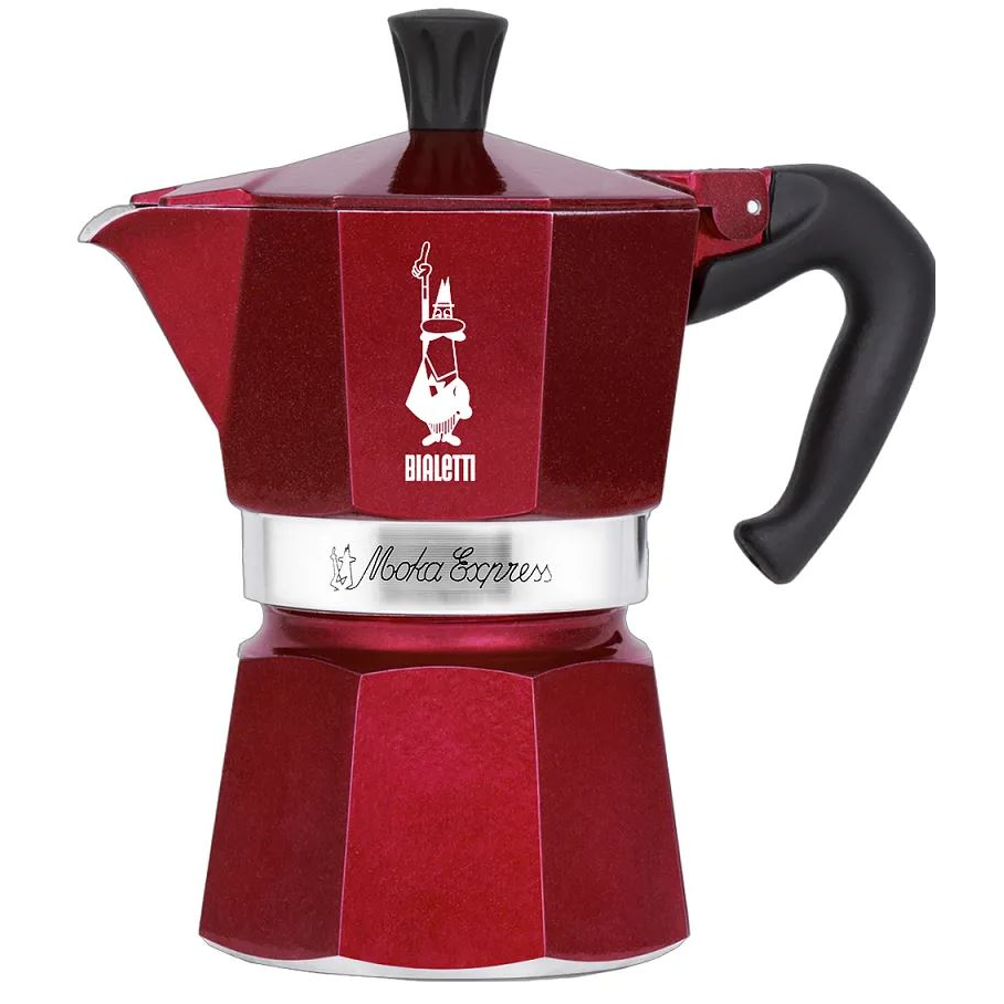 Bialetti Moka Express 6 személyes kávéfőző Deco Glamour piros (9900) (B9900)