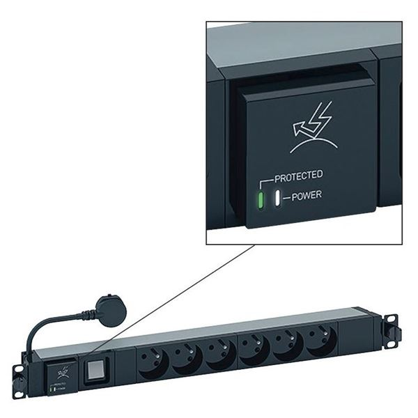 Middle Atlantic Products 646831 energiedistributie 6 AC-uitgang(en) 1U Zwart