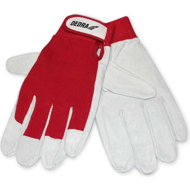 Dedra Munkavédelmi Kesztyű Sertésbőr 10-es piros (BH1010R10R)