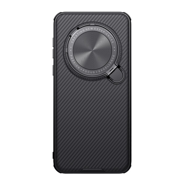 Nillkin CAMSHIELD PROP MAGNETIC szilikon telefonvédő (ütésállóság, kameravédő, kitámasztó, csíkos) FEKETE Honor Magic 7 Pro (GP-167463)