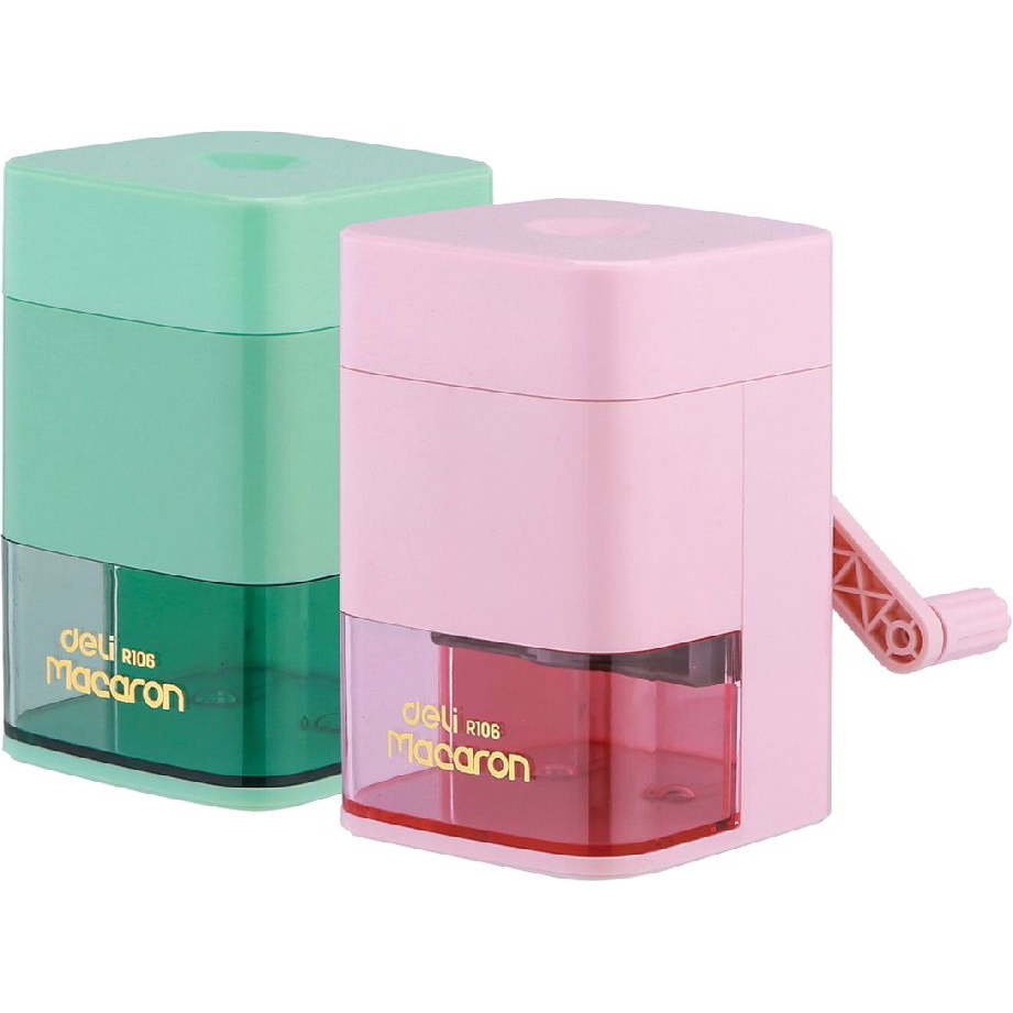 Deli Macaron Egylyukú asztali hegyező - Többfajta (DER10604)