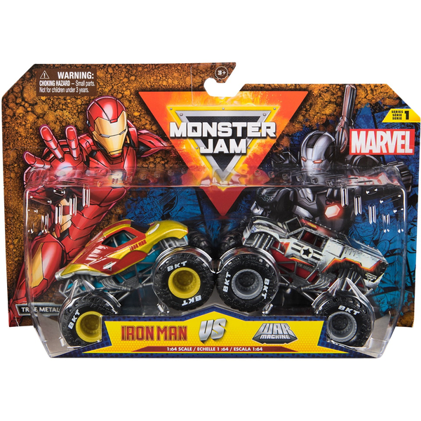 Monster Jam Marvel Iron Man Vs. War Machine