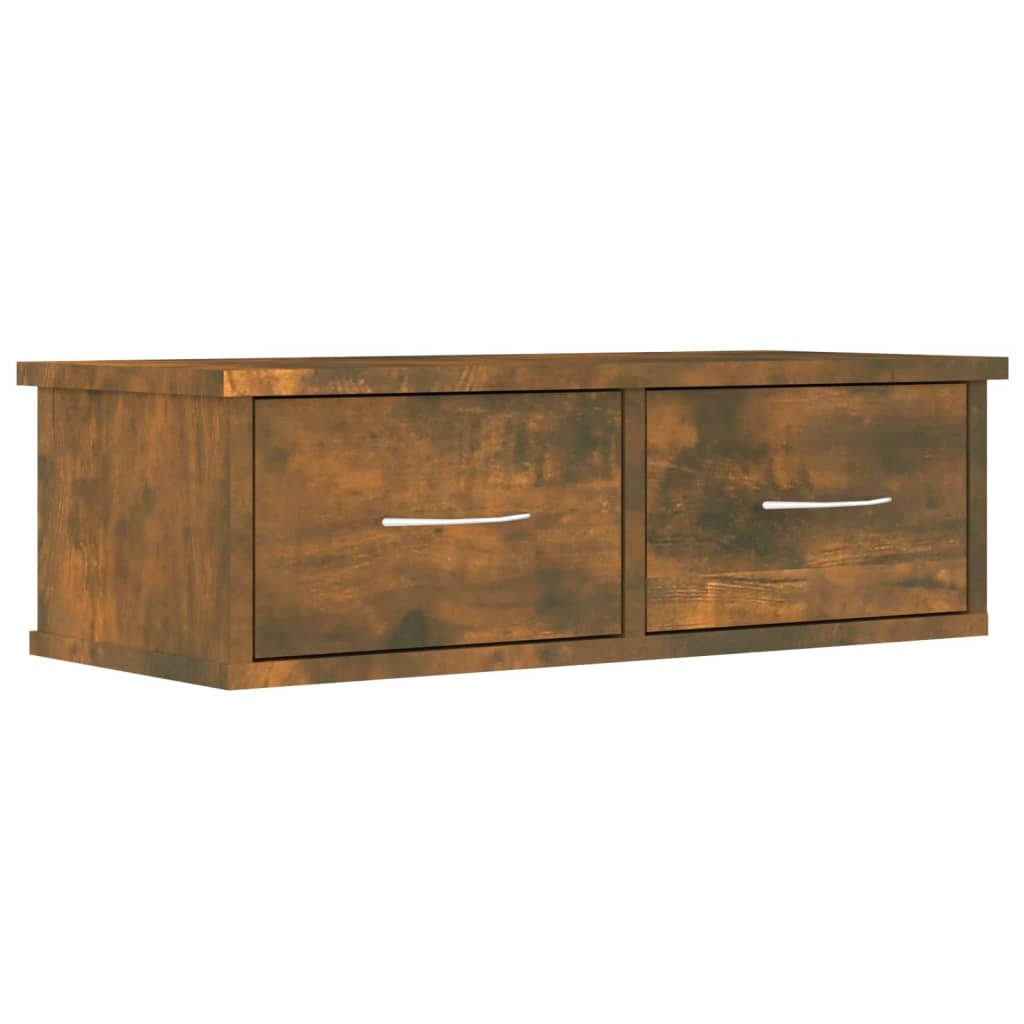 füstös tölgy színű szerelt fa faliszekrény 60 x 26 x 18,5 cm (815078)