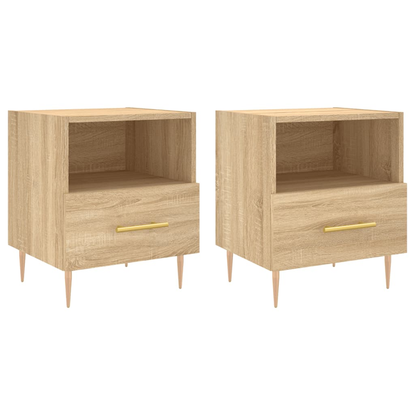 Noptiere, 2 buc., stejar sonoma, 40x35x47,5 cm, lemn compozit