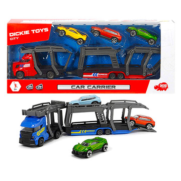 Детска играчка Dickie Toys, Автовоз с 3 колички, 28 см