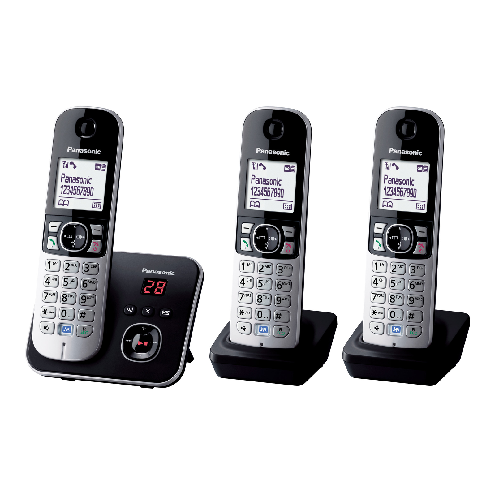 Panasonic KX-TG6823GB DECT Asztali Telefon - Fekete/Ezüst (KX-TG6823GB)