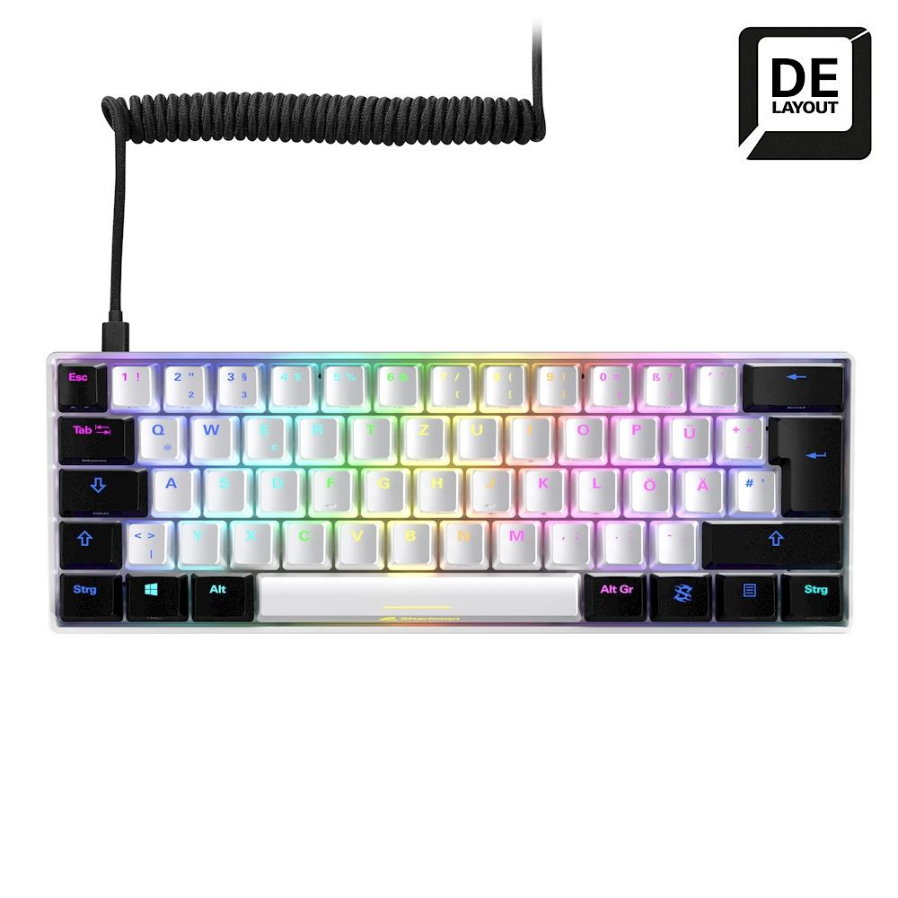 Sharkoon SKILLER SGK50 S4 Kailh Red német billentyűzet fehér-fekete (4044951033782) (4044951033782)