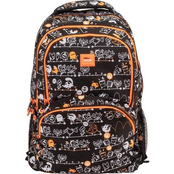 Mochila Escolar 4 Cremalleras 25 L Serie Especial Tandem, Negro