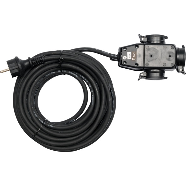 YATO Hosszabbító lengőkábel gumiszigetelt 3 dugalj 10m 3x1,5mm2 (YT-8116)