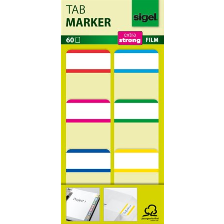 Sigel 25x38 mm Jelölőcímke 6x10 db - Vegyes színek (60 lap) (HN201)