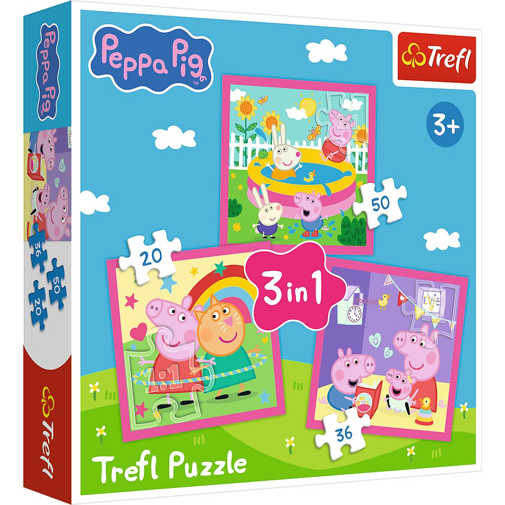 3 az 1-ben kirakó Peppa és barátai Peppa malac Trefl 34873- 27825 (34873)