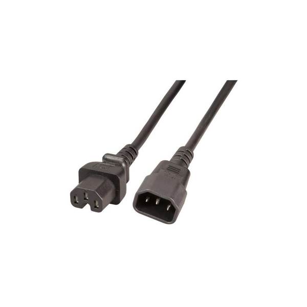 EFB Warmgeräteverl. C14 180°-C15 180°,sw,2.0m,3x1.00mm