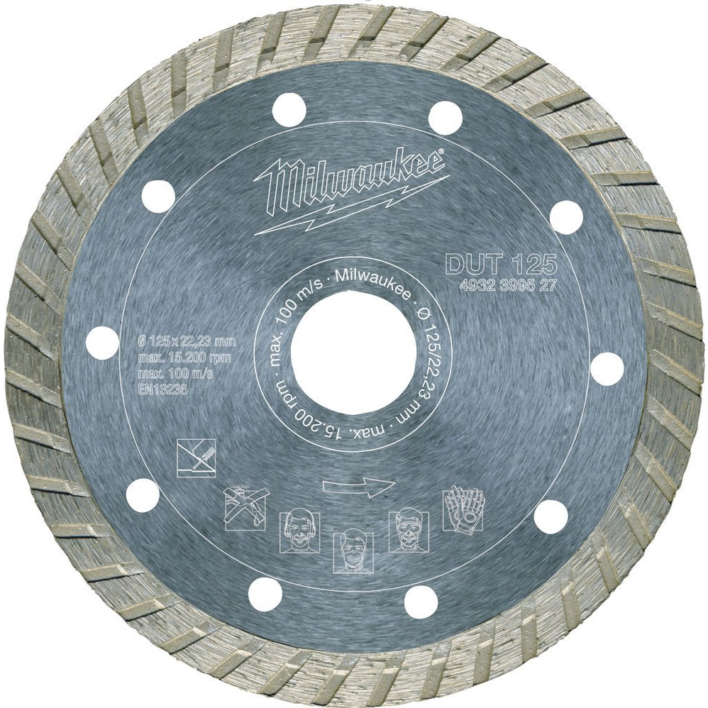 Milwaukee DUT Gyémánt Vágótárcsa - 125 x 22,2 mm, 125 x 22,23 mm (4932399527)