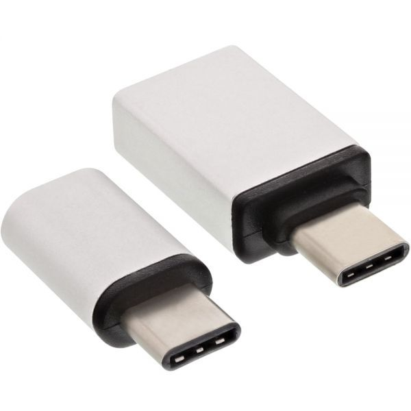 InLine 35809 csatlakozó átlakító USB 3.1 C Micro-USB + USB3.0 A Alumínium (35809)