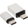 InLine 35809 кабелен преобразувател мъжко/женско USB 3.1 C Micro-USB + USB3.0 A Алуминий
