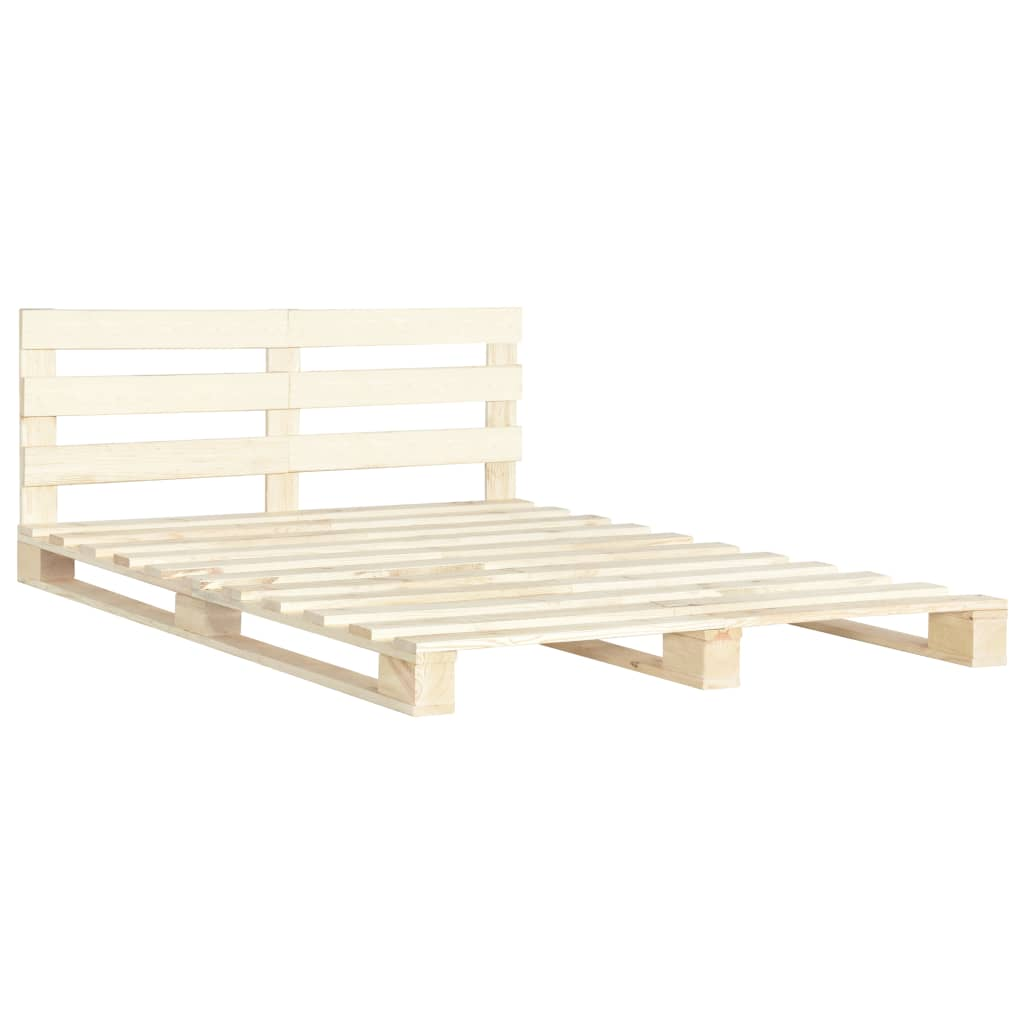 tömör fenyőfa raklap ágykeret 200 x 200 cm (285247)