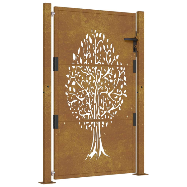 famintás corten acél kerti kapu 105 x 130 cm