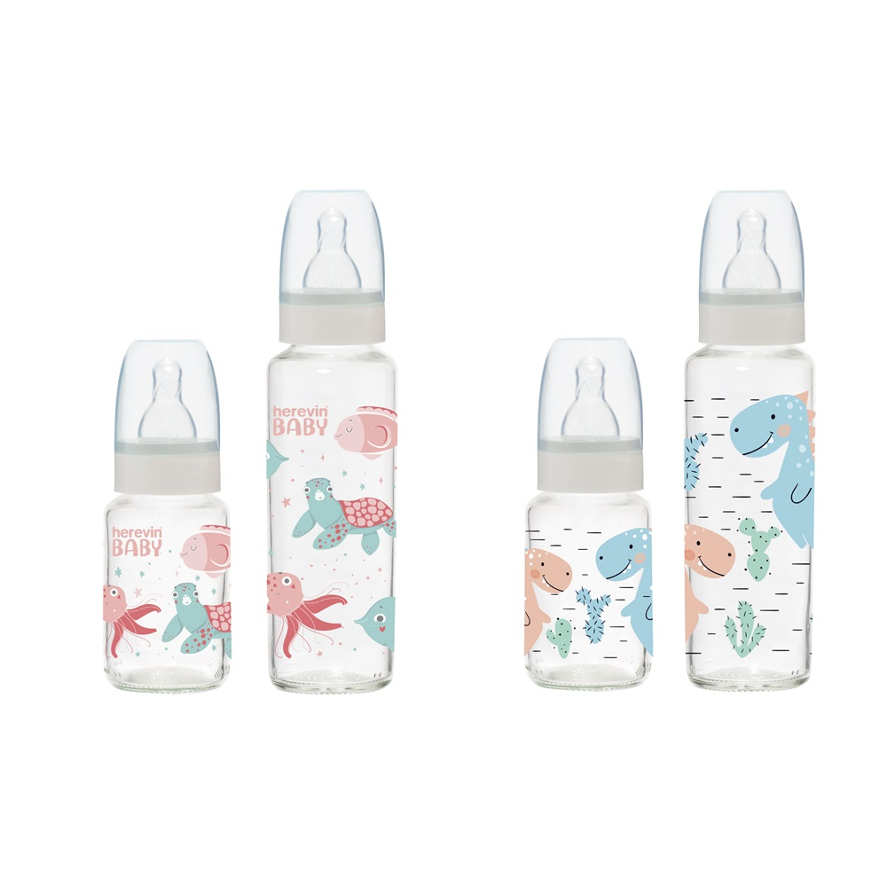 Iris Teknős és Dínó mintás Cumisüveg 2 darabos készlet - 125ml + 250ml (111829-804)