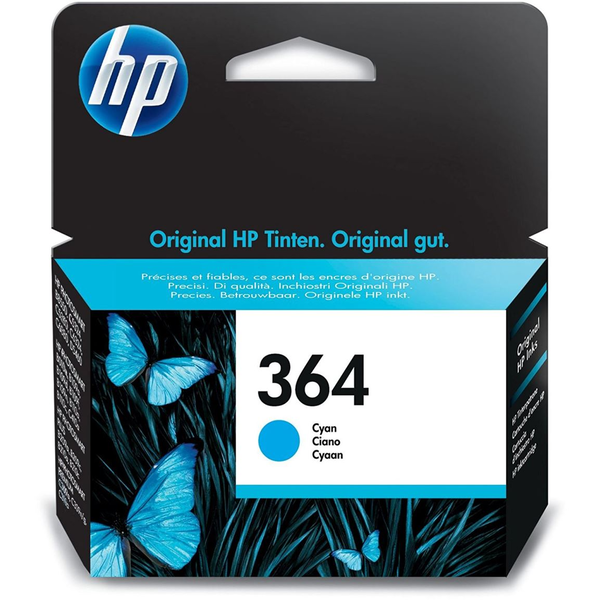 HP 364 Cyan Original Ink Cartridge inkoustová náplň 1 kusů Standardní výtěžnost