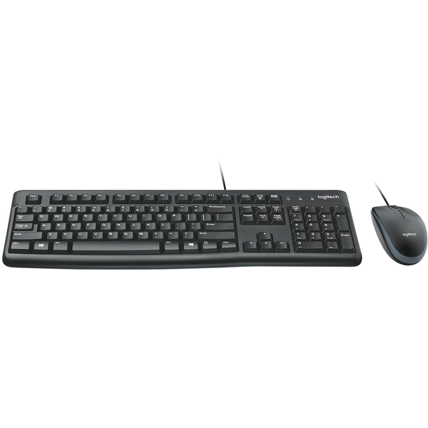 Spanish Keyboard and mouse set Logitech Wireless Desktop MK120 black