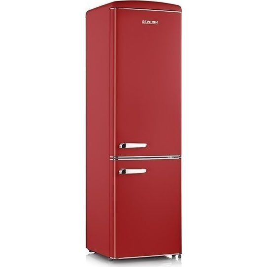 SEVERIN RKG 8917 RETRO hűtőszekrény fagyasztóval 244L piros VINTAGE 181cm