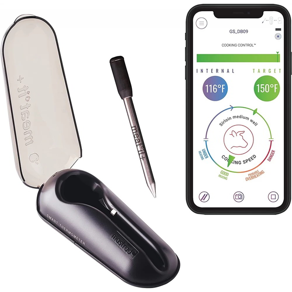 Mastrad F74380 Meat it Plus Okos Rozsdamentes Acél Húshőmérő - Fekete / Inox