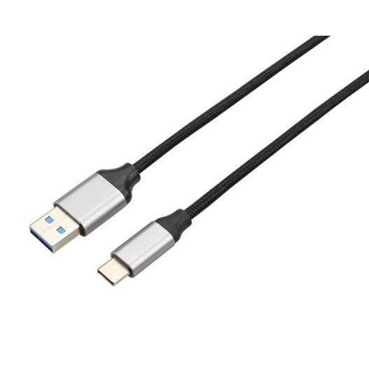 AVAX CB301G STEELY USB A - Type C 60W gyorstöltő 3A acélszürke 1,5m (5999574480040) (5999574480040)