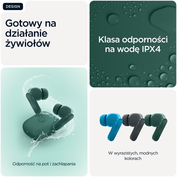 Motorola Moto Buds Bass Auricolare True Wireless Stereo (TWS) In-ear Musica e Chiamate Bluetooth Verde