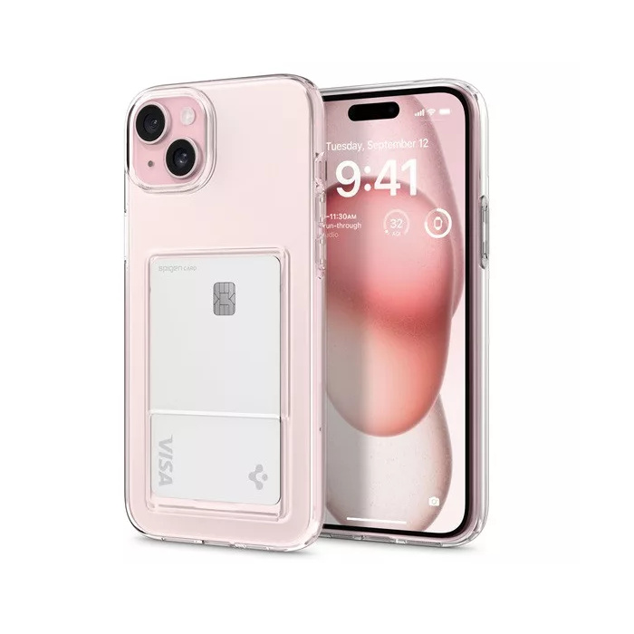 Spigen Crystal Slot Apple iPhone 15 Tok - Átlátszó (ACS06809)
