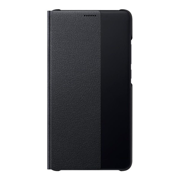 Калъф HUAWEI вертикален (активен FLIP, странично отваряне, Smart View Cover) ЧЕРЕН [Huawei Mate 10] (51992204)