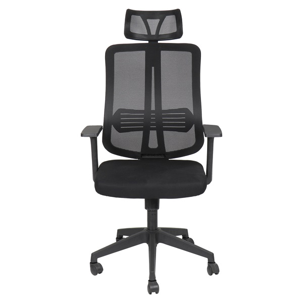 IRISOffice Felix fekete, ergonómikus, szövet-hálós irodai forgószék fejtámasszal (FELIX)
